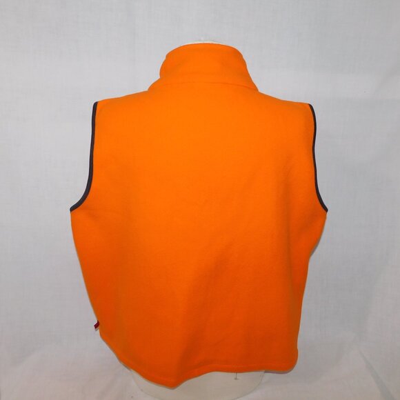 VTG 90s Northern Reflections Womens XL Orange Micro Fleece Full Zip Vest Bright - Picture 9 of 10